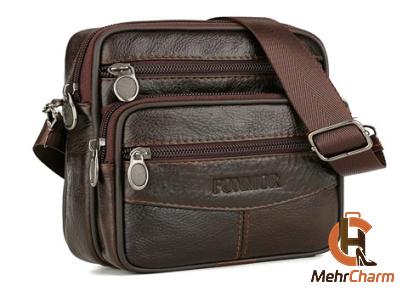 real leather man bag with complete explanations and familiarization